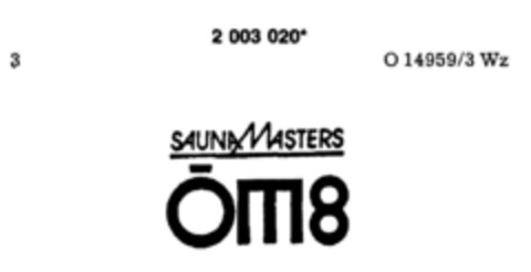 SAUNA MASTERS Logo (DPMA, 08.06.1991)