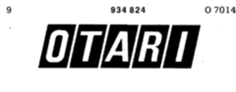 OTARI Logo (DPMA, 12/23/1970)