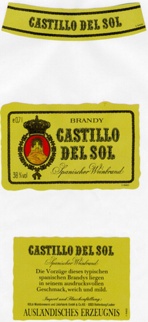 CASTILLO DEL SOL Logo (DPMA, 24.11.1983)