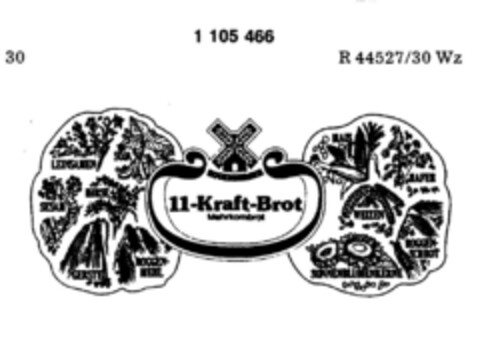 11 Kraft-Brot Mehrkornbrot Rugenberger Logo (DPMA, 30.07.1986)