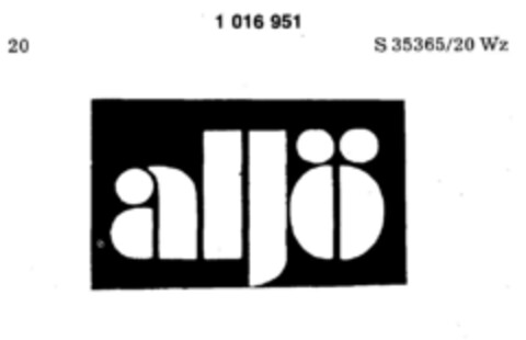 aljö Logo (DPMA, 09/11/1980)