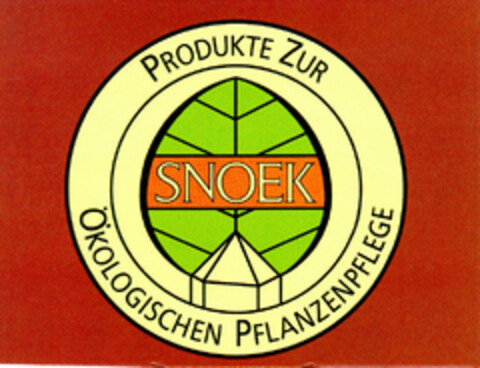PRODUKTE ZUR SNOEK ÖKOLOGISCHE PFLANZENPFLEGE Logo (DPMA, 19.03.1987)