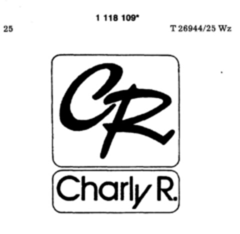 CR Charly R. Logo (DPMA, 26.10.1987)