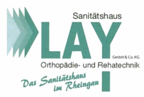 Sanitätshaus LAY GmbH & Co. KG Orthopädie- und Rehatechnik Das Sanitätshaus im Rheingau Logo (DPMA, 10/25/2018)