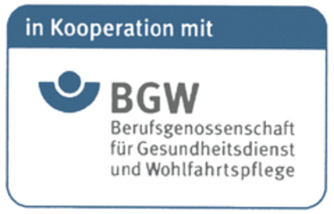 in Kooperation mit BGW Berufsgenossenschaft für Gesundheitsdienst und Wohlfahrtspflege Logo (DPMA, 17.06.2021)