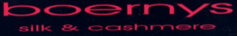 boernys silk & cashmere Logo (DPMA, 02.09.2005)