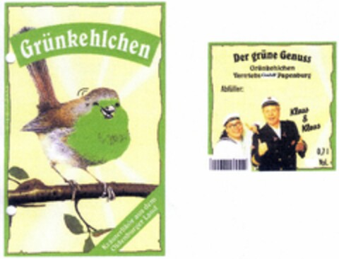 Grünkehlchen Logo (DPMA, 09/28/2005)