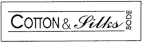 COTTON & Silks BODE Logo (DPMA, 10.07.1996)