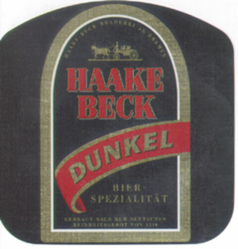 HAAKE  BECK  DUNKEL  BIER-SPEZIALITÄT Logo (DPMA, 14.10.1996)