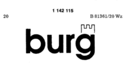 burg Logo (DPMA, 19.03.1987)