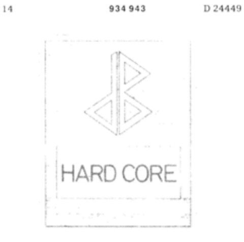 HARD CORE Logo (DPMA, 23.03.1970)