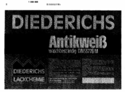 DIEDERICHS Antikweiß Logo (DPMA, 04.03.1983)