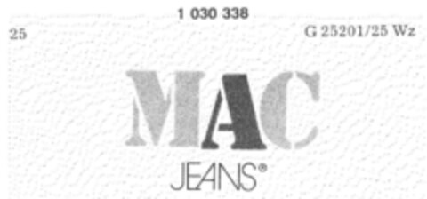 MAC JEANS Logo (DPMA, 22.03.1977)