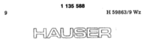 HAUSER Logo (DPMA, 07/15/1988)