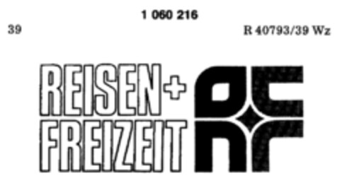 REISEN+FREIZEIT Logo (DPMA, 25.02.1983)