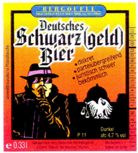 Deutsches Schwarz(geld) Bier Logo (DPMA, 03/17/2000)