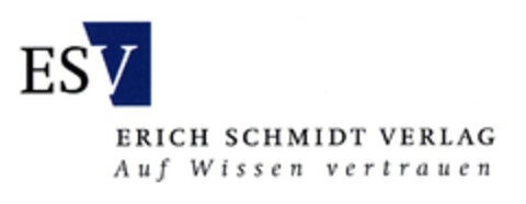 ESV ERICH SCHMIDT VERLAG Auf Wissen vertrauen Logo (DPMA, 23.03.2010)