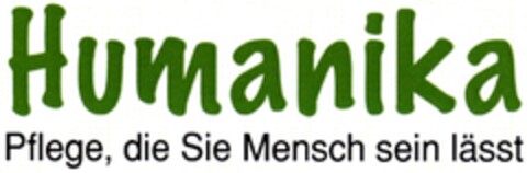 Humanika Pflege, die Sie Mensch sein lässt Logo (DPMA, 01/12/2011)