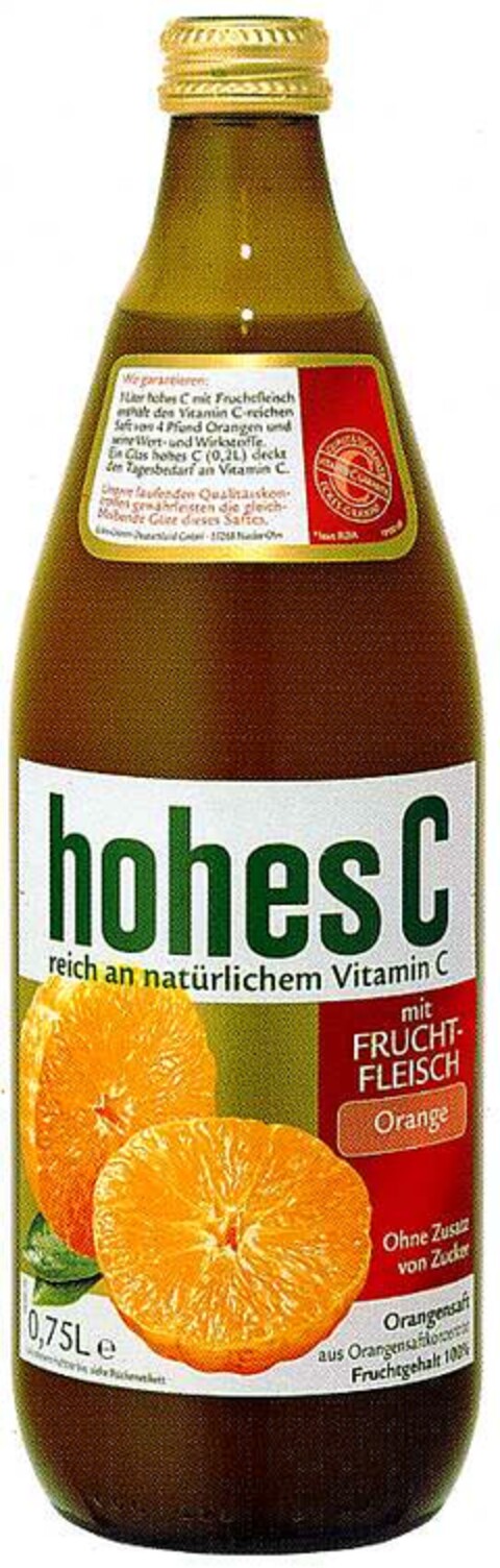 hohes C mit FRUCHTFLEISCH Logo (DPMA, 01.04.2003)