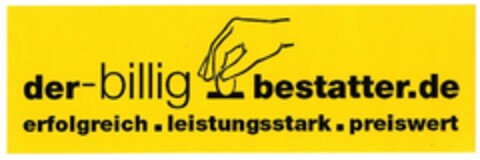 der-billig-bestatter.de erfolgreich.leistungsstark.preiswert Logo (DPMA, 26.07.2007)