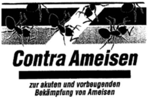 Contra Ameisen zur akuten und vorbeugenden Bekämpfung von Ameisen Logo (DPMA, 08.10.1998)