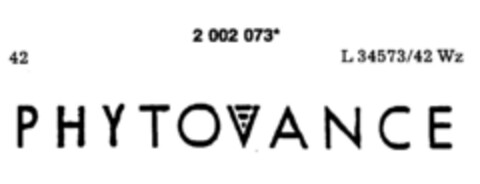 P H Y T O V A N C E Logo (DPMA, 15.05.1991)