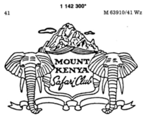 MOUNT KENYA Safari Club Logo (DPMA, 11/02/1988)