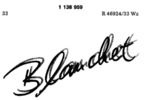 Blanchet Logo (DPMA, 07/13/1988)