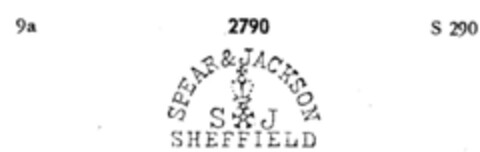 SPEAR & JACKSON SHEFFIELD Logo (DPMA, 10.08.1885)