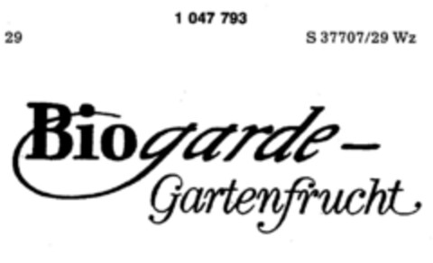 Biogarde-Gartenfrucht Logo (DPMA, 30.06.1982)