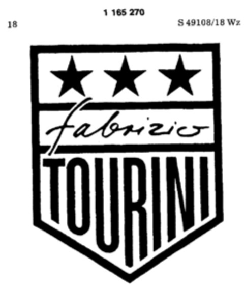 fabrizio TOURINI Logo (DPMA, 09/21/1989)