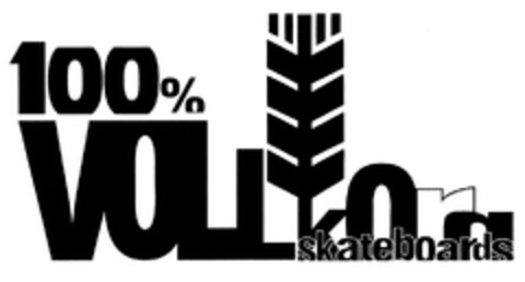 100% Vollkorn skateboards Logo (DPMA, 14.08.2008)