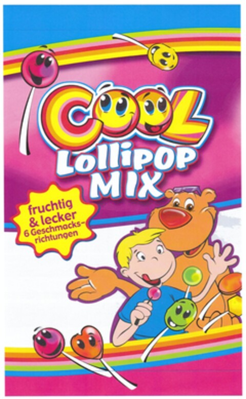 COOL Lollipop MIX fruchtig & lecker 6 Geschmacksrichtungen Logo (DPMA, 29.01.2009)