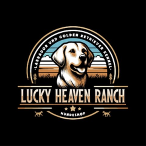 LABRADOR UND GOLDEN RETRIEVER KENNEL LUCKY HEAVEN RANCH HUNDESHOP Logo (DPMA, 17.10.2024)