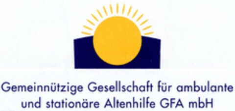 Gemeinnützige Gesellschaft für ambulante und stationäre Altenhilfe GFA mbH Logo (DPMA, 05/24/2003)