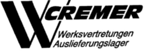 WCREMER Werksvertretungen Auslieferungslager Logo (DPMA, 17.09.1996)