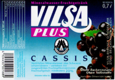 VILSA PLUS Logo (DPMA, 11/28/1996)