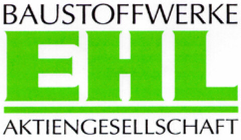 EHL BAUSTOFFWERKE AKTIENGESELLSCHAFT Logo (DPMA, 28.08.1999)