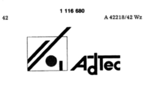 AdTec Logo (DPMA, 22.11.1986)