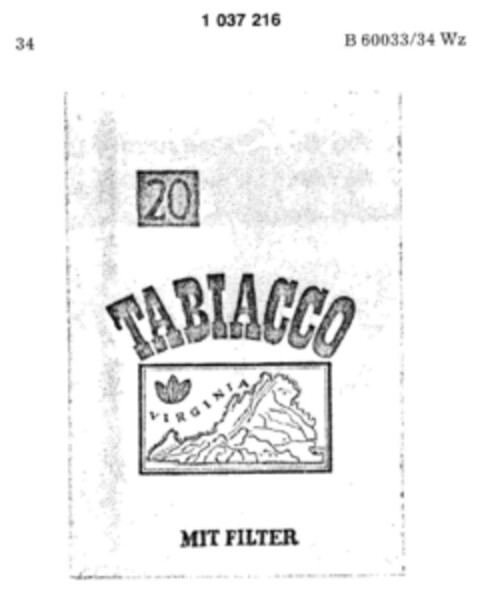 TABIACCO MIT FILTER Logo (DPMA, 14.02.1978)
