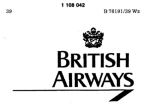 BRITISH AIRWAYS Logo (DPMA, 28.01.1985)