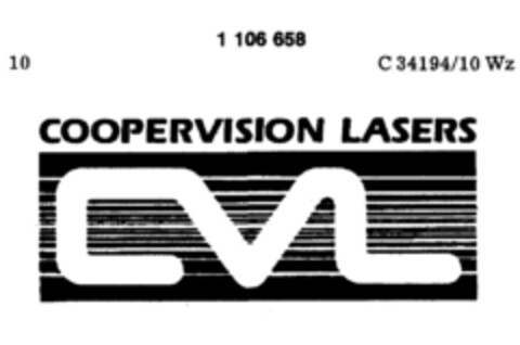 COOPERVISION LASERS Logo (DPMA, 05/30/1985)