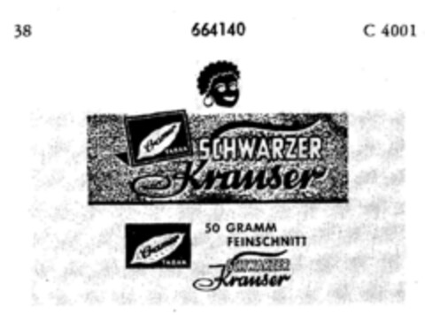 Cramer TABAK SCHWARZER Krauser Logo (DPMA, 02.10.1953)