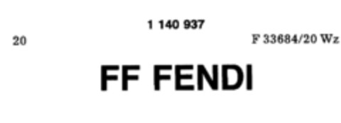 FF FENDI Logo (DPMA, 25.06.1985)