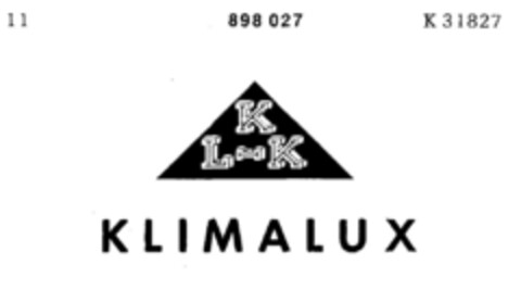 KLIMALUX K L - K Logo (DPMA, 10.02.1971)