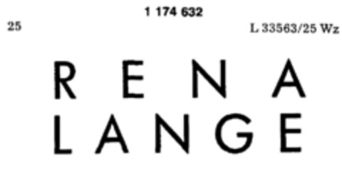 RENA LANGE Logo (DPMA, 29.05.1990)