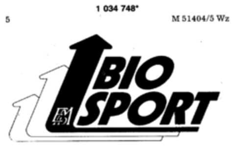 EM BIO SPORT Logo (DPMA, 03.05.1982)