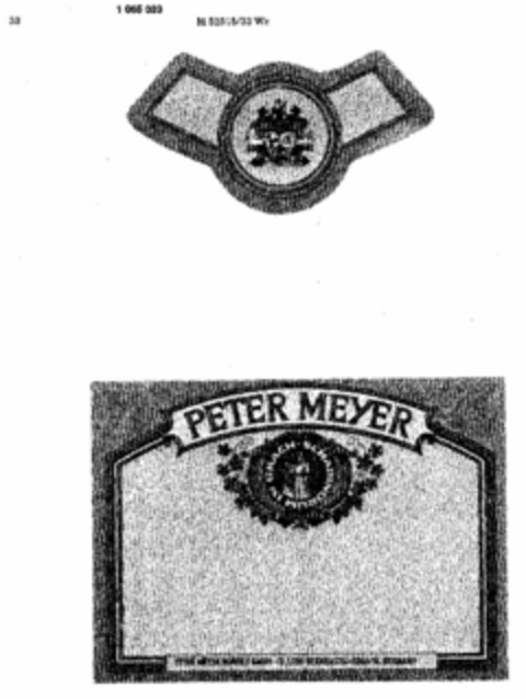 PETER MEYER Logo (DPMA, 01/26/1983)