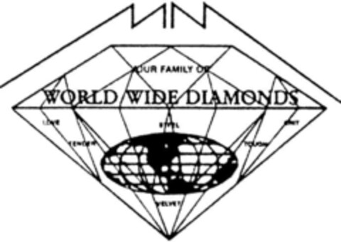 WORLD WIDE DIAMONDS Logo (DPMA, 24.09.1993)