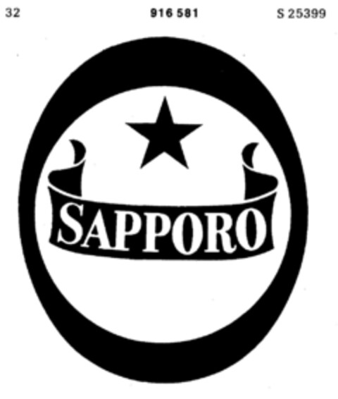 SAPPORO Logo (DPMA, 13.04.1972)